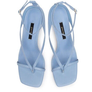 Gino Rossi Powder Blue Kitten Heel Sandals EU 39 Sandalias Runway Resort Chic